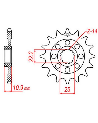 Pignon Moto JT SPROCKETS Pignon acier:JTF707.15dents Pas:520 Pignon Moto JT SPROCKETS Pignon acier:JTF707.15dents Pas:520