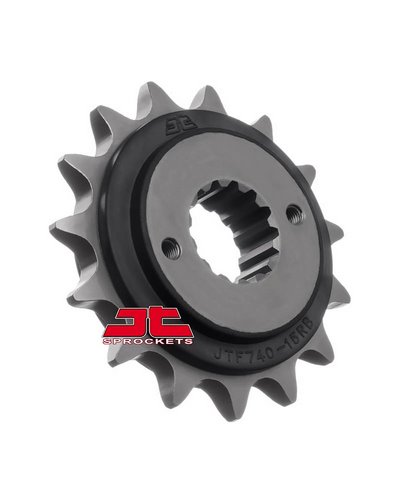 Pignon Moto JT SPROCKETS Pignon acier:JTF740RB.15dents Pas:525 (Avec caoutchouc)