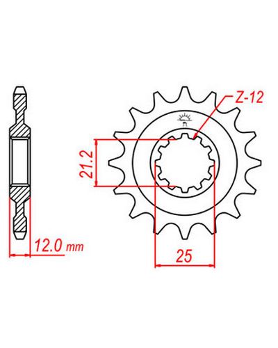 Pignon Moto JT SPROCKETS Pignon acier:JTF823.14dents Pas:520 Pignon Moto JT SPROCKETS Pignon acier:JTF823.14dents Pas:520