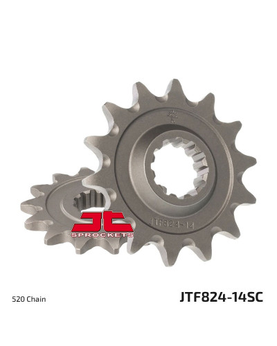 Pignon Moto JT SPROCKETS Pignon acier:JTF824SC.14dents Pas:520 (Anti-boue) Pignon Moto JT SPROCKETS Pignon acier:JTF824SC.14dents Pas:520 (Anti-boue)