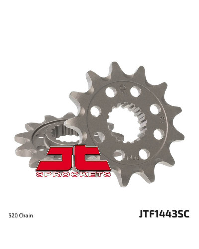 Pignon Moto JT SPROCKETS Pignon JT SPROCKETS 14 dents acier anti-boue pas 520 type 1443SC Suzuki RM-Z450