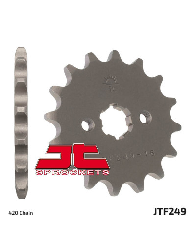 Pignon Moto JT SPROCKETS Pignon JT SPROCKETS 14 dents acier pas 420 type 249 Kawasaki KLX110