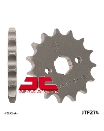 Pignon Moto JT SPROCKETS Pignon JT SPROCKETS 14 dents acier pas 428 type 274 Honda CRF100F