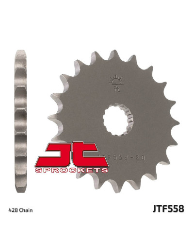 Pignon Moto JT SPROCKETS Pignon JT SPROCKETS 14 dents acier pas 428 type 558 Yamaha YZ85