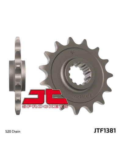 Pignon Moto JT SPROCKETS Pignon JT SPROCKETS 15 dents acier standard pas 520 type 1381 Honda CB500F