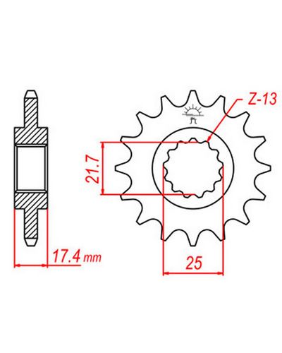 Pignon Moto JT SPROCKETS Pignon JTF1299.14