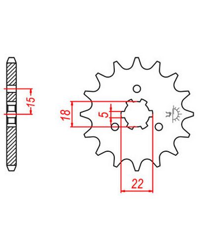 Pignon Moto JT SPROCKETS Pignon JTF1445.13