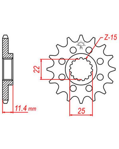 Pignon Moto JT SPROCKETS Pignon JTF1902.16RB (Avec caoutchouc)