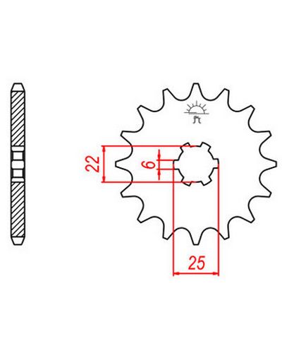 Pignon Moto JT SPROCKETS Pignon JTF251.16 Pignon Moto JT SPROCKETS Pignon JTF251.16