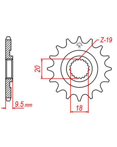 Pignon Moto JT SPROCKETS Pignon JTF268.13