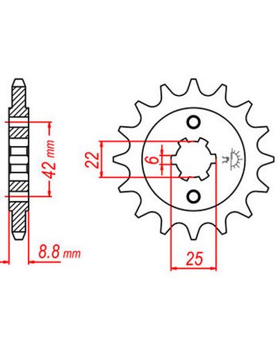Pignon Moto JT SPROCKETS Pignon JTF276.15