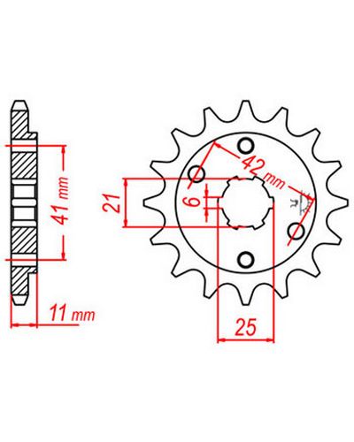 Pignon Moto JT SPROCKETS Pignon JTF283.15 Pignon Moto JT SPROCKETS Pignon JTF283.15