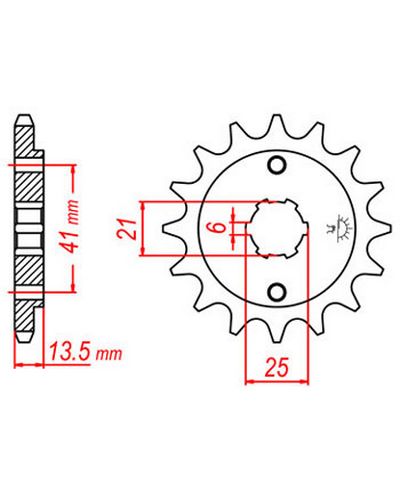 Pignon Moto JT SPROCKETS Pignon JTF286.16