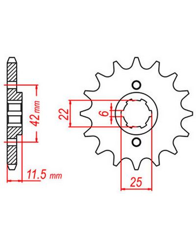 Pignon Moto JT SPROCKETS Pignon JTF289.15