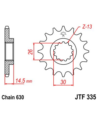 Pignon Moto JT SPROCKETS Pignon JTF335.15