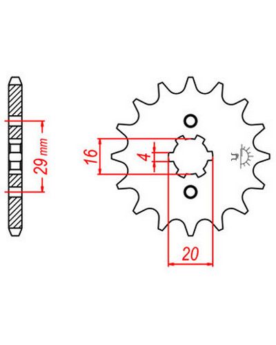 Pignon Moto JT SPROCKETS Pignon JTF425.16 Pignon Moto JT SPROCKETS Pignon JTF425.16