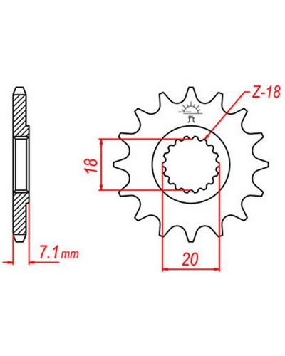 Pignon Moto JT SPROCKETS Pignon JTF427.13