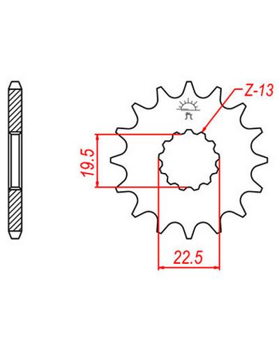 Pignon Moto JT SPROCKETS Pignon JTF435.15