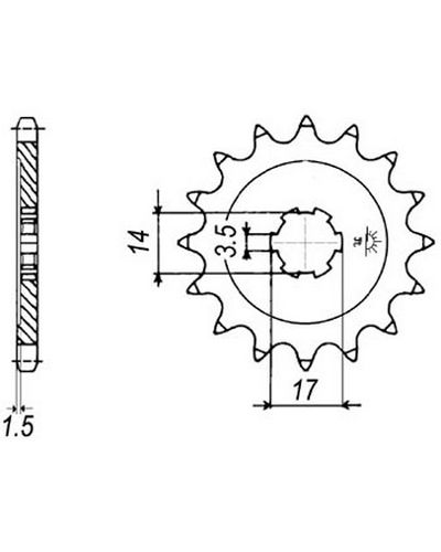 Pignon Moto JT SPROCKETS Pignon JTF505.13