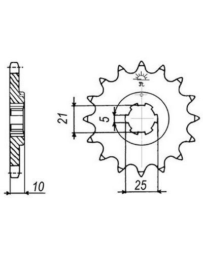 Pignon Moto JT SPROCKETS Pignon JTF506.15