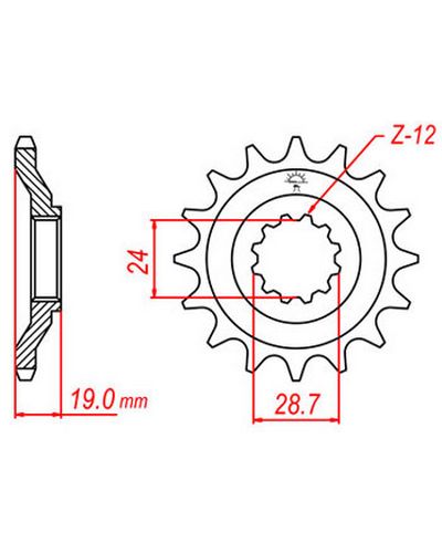 Pignon Moto JT SPROCKETS Pignon JTF527.16