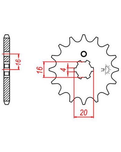 Pignon Moto JT SPROCKETS Pignon JTF550.15