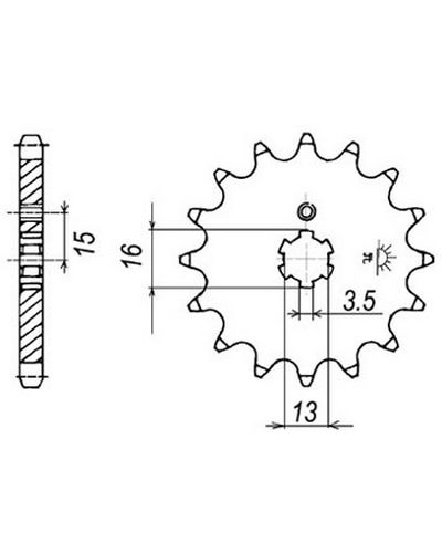 Pignon Moto JT SPROCKETS Pignon JTF561.16 Pignon Moto JT SPROCKETS Pignon JTF561.16