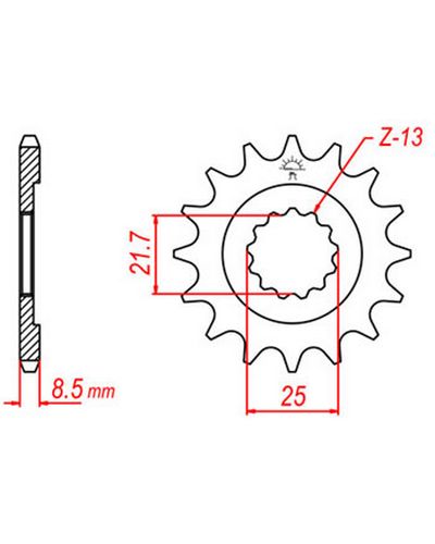 Pignon Moto JT SPROCKETS Pignon JTF570.16