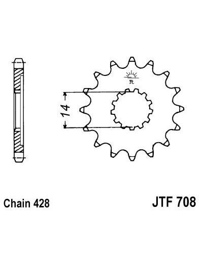 Pignon Moto JT SPROCKETS Pignon JTF708.13