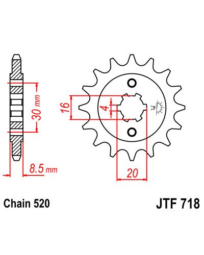 Pignon Moto JT SPROCKETS Pignon JTF718.13 Pignon Moto JT SPROCKETS Pignon JTF718.13