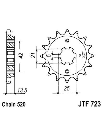 Pignon Moto JT SPROCKETS Pignon JTF723.14 Pignon Moto JT SPROCKETS Pignon JTF723.14