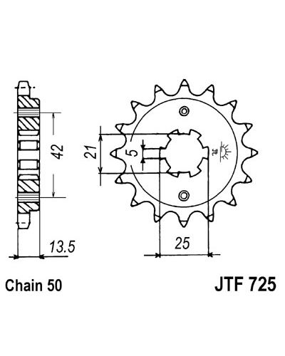 Pignon Moto JT SPROCKETS Pignon JTF725.15