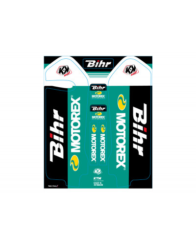 Stickers Déco Moto KUTVEK Kit de déco de fourche Bihr/Motorex KUTVEK KTM SX-SXF