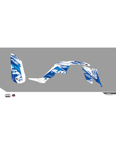 KIT STICKERS KUTVEK Kit déco KUTVEK Rotor bleu Yamaha Raptor 350