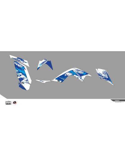 KIT STICKERS KUTVEK Kit déco KUTVEK Rotor bleu Yamaha Raptor 700