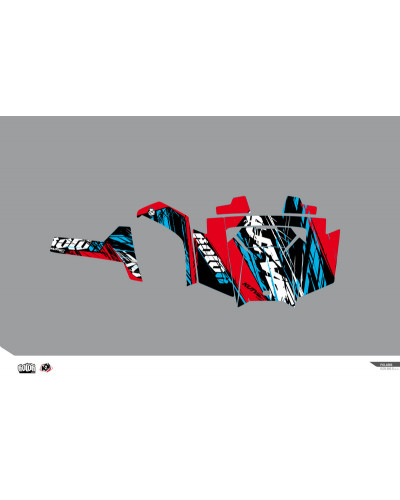 KIT STICKERS KUTVEK Kit déco KUTVEK Rotor rouge Polaris RZR 800