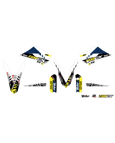 KIT STICKERS KUTVEK Kit déco KUTVEK Tracx blanc Husqvarna TC85