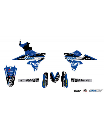 KIT STICKERS KUTVEK Kit déco KUTVEK Tracx bleu Yamaha WR250F