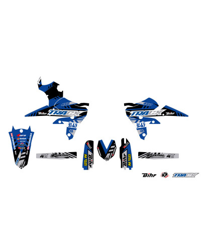 KIT STICKERS KUTVEK Kit déco KUTVEK Tracx bleu Yamaha WR450F