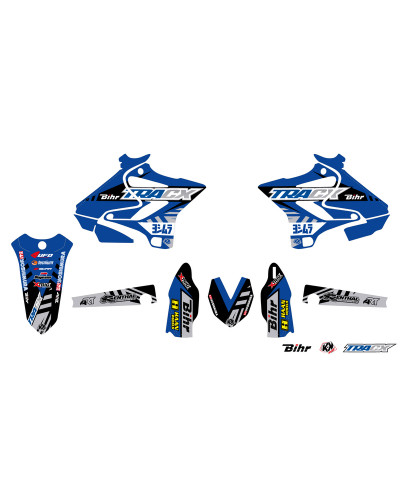 KIT STICKERS KUTVEK Kit déco KUTVEK Tracx bleu Yamaha YZ125/250