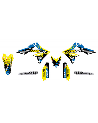 KIT STICKERS KUTVEK Kit déco KUTVEK Tracx jaune Suzuki RM-Z250