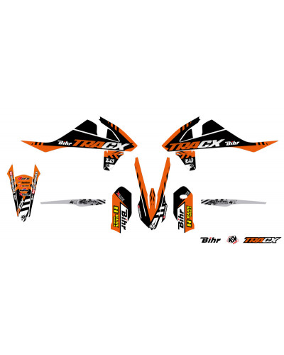 KIT STICKERS KUTVEK Kit déco KUTVEK Tracx orange KTM EXC/EXC-F