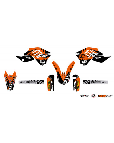 KIT STICKERS KUTVEK Kit déco KUTVEK Tracx orange KTM SX65