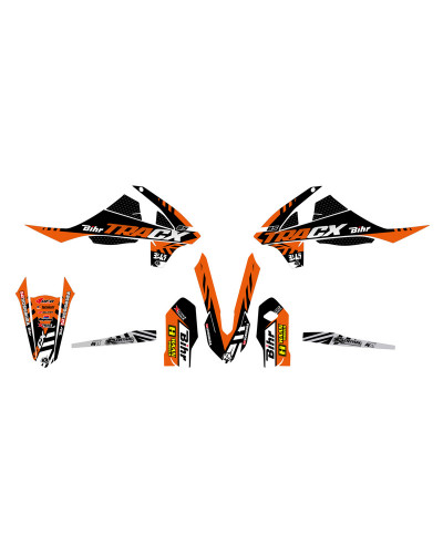 KIT STICKERS KUTVEK Kit déco KUTVEK Tracx orange KTM SX85