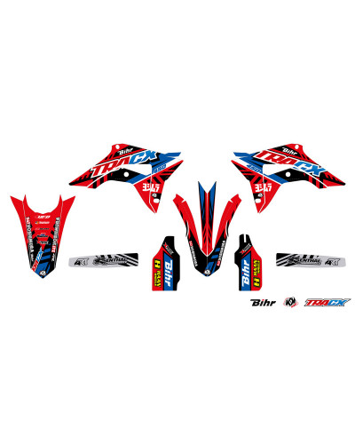 KIT STICKERS KUTVEK Kit déco KUTVEK Tracx rouge Honda CRF450R