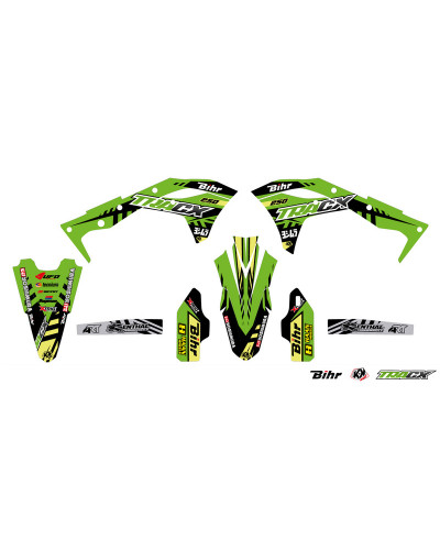 KIT STICKERS KUTVEK Kit déco KUTVEK Tracx vert Kawasaki KX250F