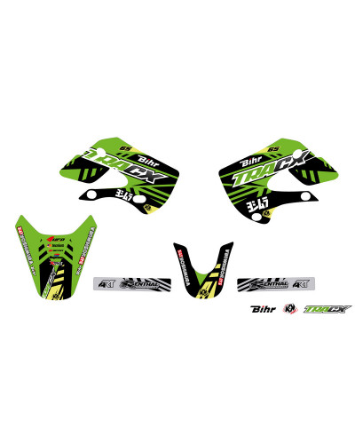 KIT STICKERS KUTVEK Kit déco KUTVEK Tracx vert Kawasaki KX65