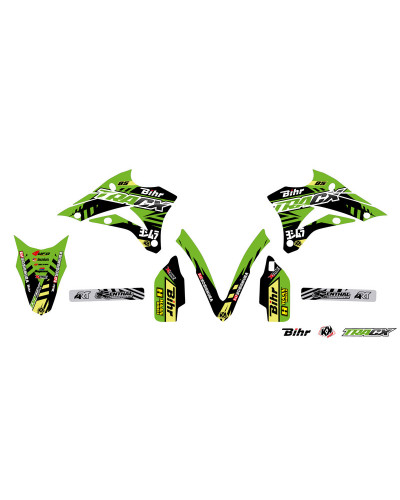 KIT STICKERS KUTVEK Kit déco KUTVEK Tracx vert Kawasaki KX85