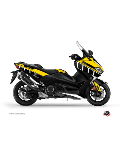 KIT STICKERS KUTVEK Kit déco KUTVEK Vintage jaune Yamaha T-Max 530