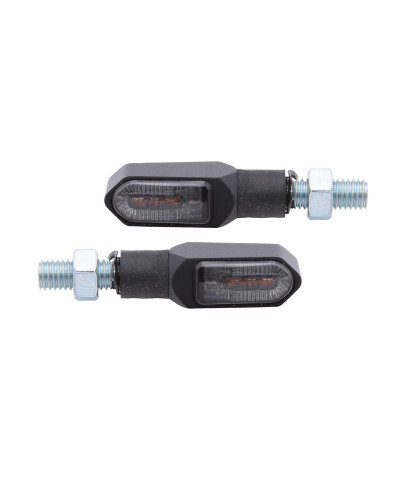 Clignotants Moto LED HIGHSIDER Clignotant/feu de position LED HIGHSIDER smart Namiko-TS 2en1 homologué - verre fumé - la paire